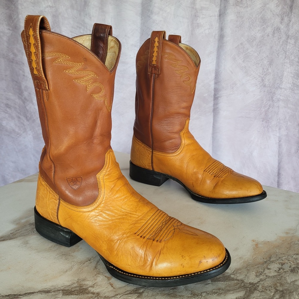 Ariat Mexico Handmade Roper Boots Tan Size 9.5 D